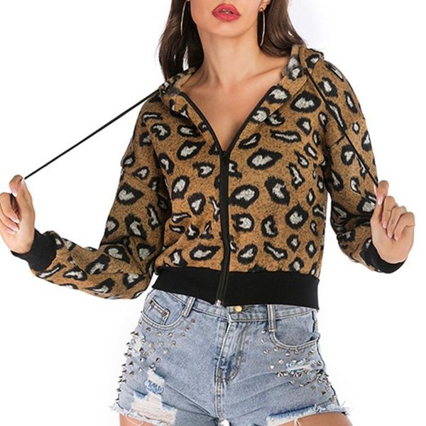 women's jackets women long sleeve hoodies jacket leopard print zipper cropped sweatshirt coat, Black;brown
women's jackets women long sleeve hoodies jacket leopard print zipper cropped sweatshirt coat, Black;brown