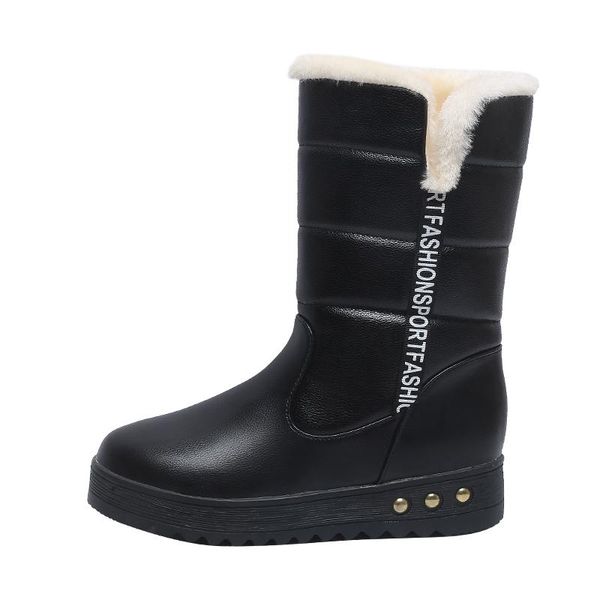 boots women snow platform mid-tube thick furry warm casual winter waterproof non-slip shoes female wedges flat, Black
boots women snow platform mid-tube thick furry warm casual winter waterproof non-slip shoes female wedges flat, Black
