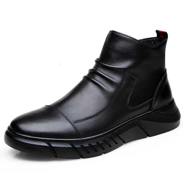 dress shoes men's martin boots winter leather thick plus velvet warm snow cotton 7fkb, Black
dress shoes men's martin boots winter leather thick plus velvet warm snow cotton 7fkb, Black