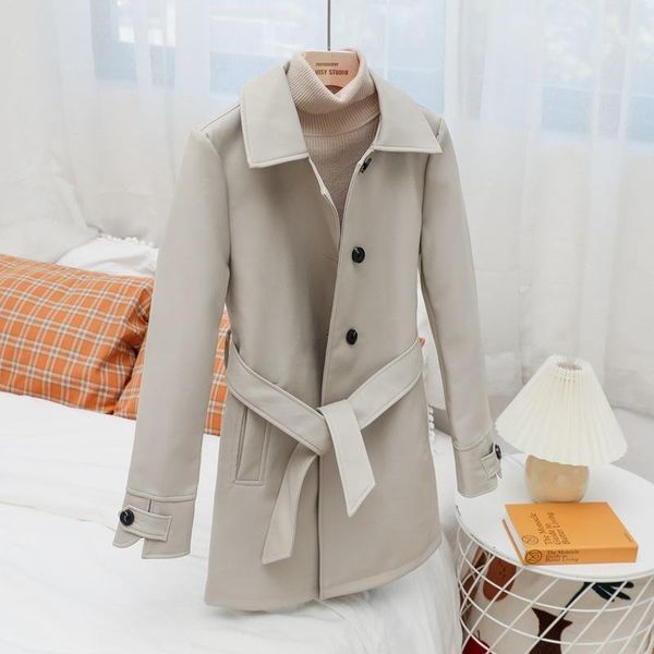 2021 season and autumn new slim waist windbreaker leather jacket women's mid-length pu leather slim jacket, Black
2021 season and autumn new slim waist windbreaker leather jacket women's mid-length pu leather slim jacket, Black
