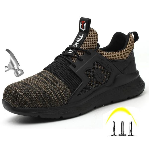 boots men's outdoor steel toe anti smashing protective work shoes men puncture proof sneakers, Black
boots men's outdoor steel toe anti smashing protective work shoes men puncture proof sneakers, Black