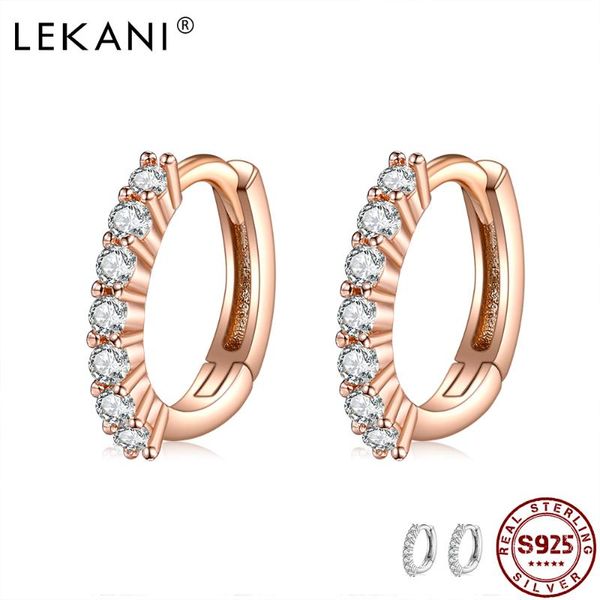 hoop & huggie lekani sterling silver 925 jewelry rose gold color earrings for women simple shiny cz round tiny earring elegant party gift, Golden;silver
hoop & huggie lekani sterling silver 925 jewelry rose gold color earrings for women simple shiny cz round tiny earring elegant party gift, Golden;silver