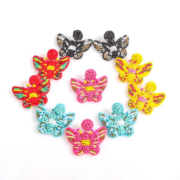 5 colors butterfly earrings for women bohemian handmade colorful beaded statement earrings jewelry wedding, Silver
5 colors butterfly earrings for women bohemian handmade colorful beaded statement earrings jewelry wedding, Silver