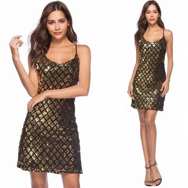 casual dresses women mini ladies solid v neck sleeveless sequins bodycon party dress, Black;gray
casual dresses women mini ladies solid v neck sleeveless sequins bodycon party dress, Black;gray