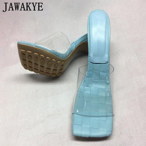 slippers clear pvc one strap high heels women mules sqaure toe woven leather party dress slides summer transparent runway, Black
slippers clear pvc one strap high heels women mules sqaure toe woven leather party dress slides summer transparent runway, Black