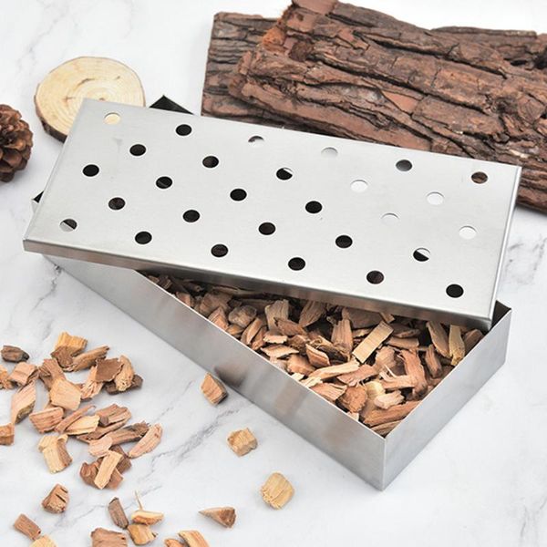 storage bottles & jars 1pc wood chips bbq smoker box for indoor outdoor charcoal gas barbecue grill infused smoke flavor accessories
storage bottles & jars 1pc wood chips bbq smoker box for indoor outdoor charcoal gas barbecue grill infused smoke flavor accessories