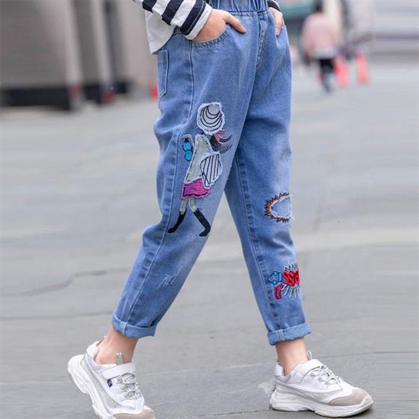 girls jeans children spring leisure elasticated fashion print pants stretch slim fit trousers, Blue
girls jeans children spring leisure elasticated fashion print pants stretch slim fit trousers, Blue