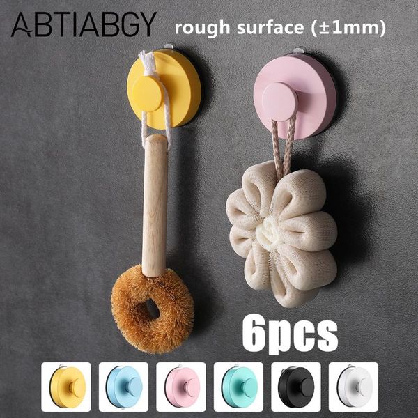 hooks & rails 6pcs reusable kitchen bathroom strong suction cup punch-wall hanger key holder home accessories
hooks & rails 6pcs reusable kitchen bathroom strong suction cup punch-wall hanger key holder home accessories