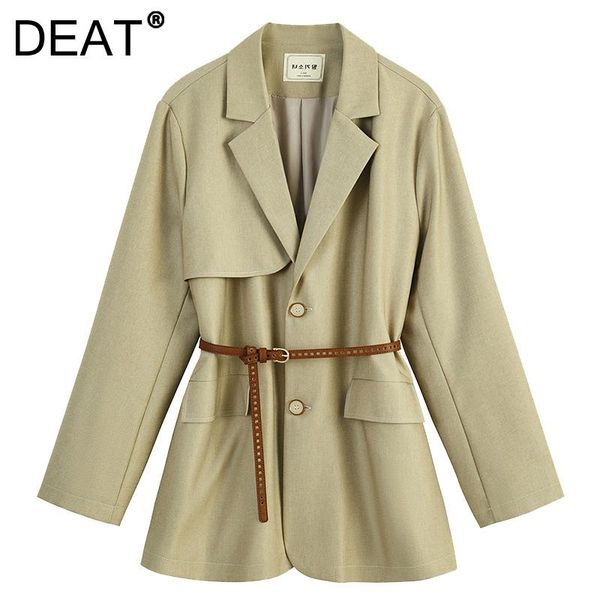 women's suits & blazers deat women khaki blazer single breasted notched long sleeve loose office lady style jackets 2021 autumn fashion, White;black
women's suits & blazers deat women khaki blazer single breasted notched long sleeve loose office lady style jackets 2021 autumn fashion, White;black