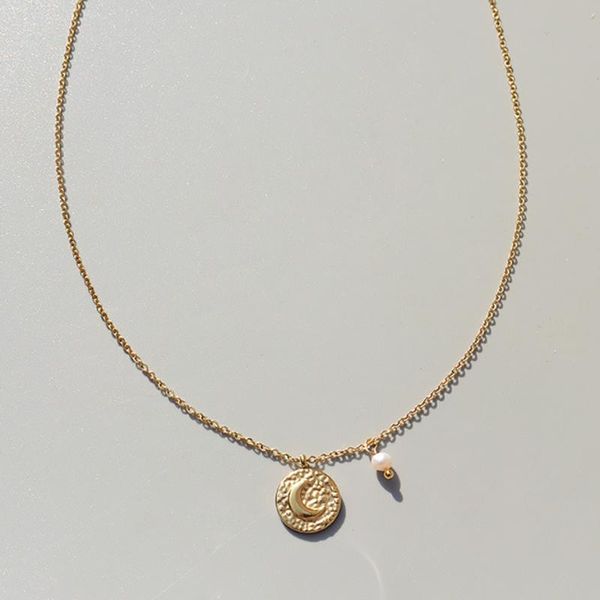 pendant necklaces moon round brand freshwater pearl necklace for women titanium steel girl ins french choker chain jewelry trend collier who, Silver
pendant necklaces moon round brand freshwater pearl necklace for women titanium steel girl ins french choker chain jewelry trend collier who, Silver