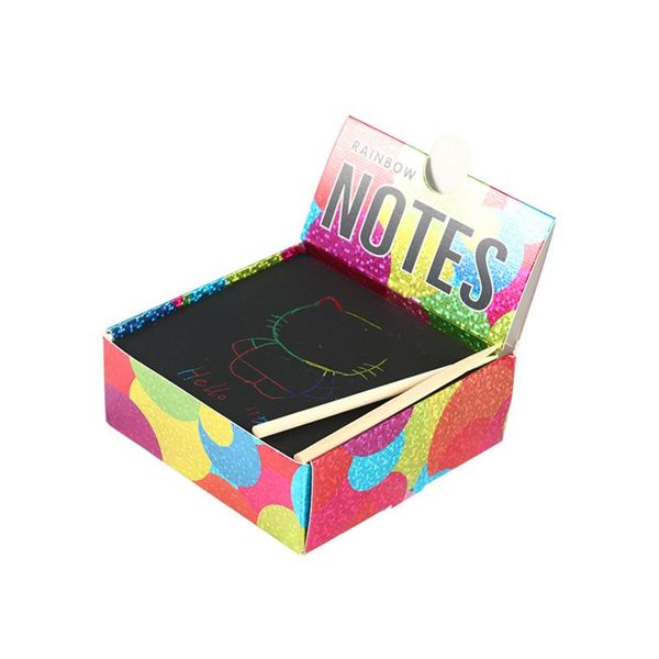 40jc new 100pcs rainbow glitter scratch art mini notes with wooden stylus scraping drawing toys arts and crafts for girls sto
40jc new 100pcs rainbow glitter scratch art mini notes with wooden stylus scraping drawing toys arts and crafts for girls sto