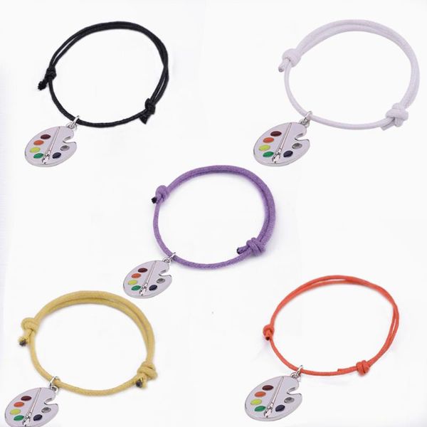 link, chain dawapara handmade adjustable korean wax cord bracelet simple colorful palette pendant making men sports jewelry gift, Black
link, chain dawapara handmade adjustable korean wax cord bracelet simple colorful palette pendant making men sports jewelry gift, Black