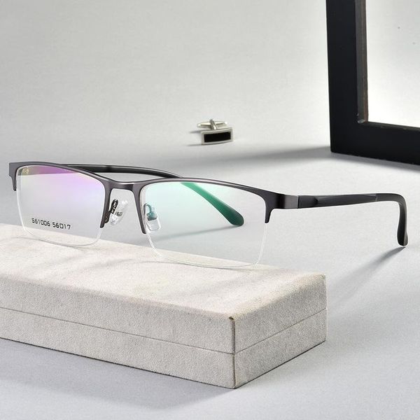 fashion sunglasses frames alloy frame glasses half rim eye men style rectangle spectacles optical and shortsighted eyeglasses, Black
fashion sunglasses frames alloy frame glasses half rim eye men style rectangle spectacles optical and shortsighted eyeglasses, Black