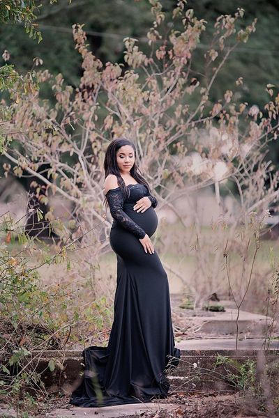 maternity dresses long sleeve lace splicing for po shoot maxi gown shoulderless pregnant women pography props clothes, White
maternity dresses long sleeve lace splicing for po shoot maxi gown shoulderless pregnant women pography props clothes, White