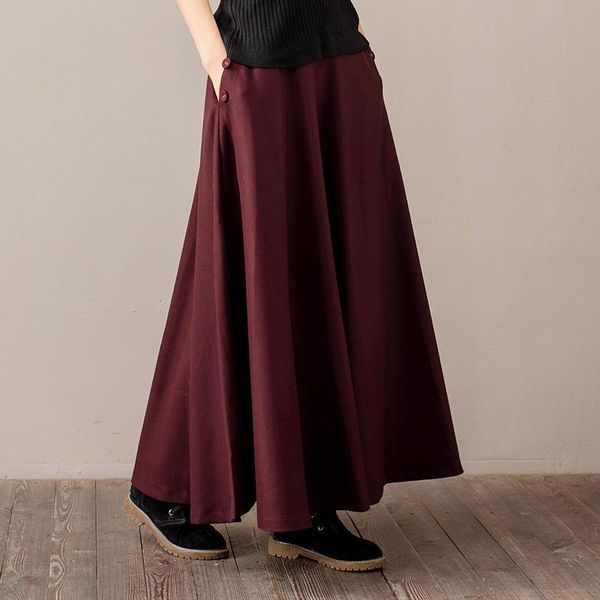 skirts vintage long maxi a-line women elastic waist winter spring wool thick warm black faldas largas mujer
skirts vintage long maxi a-line women elastic waist winter spring wool thick warm black faldas largas mujer