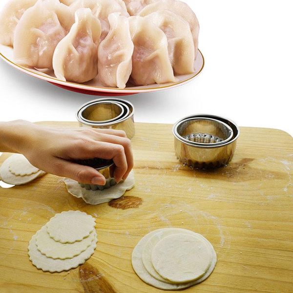 baking & pastry tools 3pcs/set stainless steel dumpling wrappers maker diameter 6/7/8cm round lace shape cake mould egg mold dough cutter 
baking & pastry tools 3pcs/set stainless steel dumpling wrappers maker diameter 6/7/8cm round lace shape cake mould egg mold dough cutter