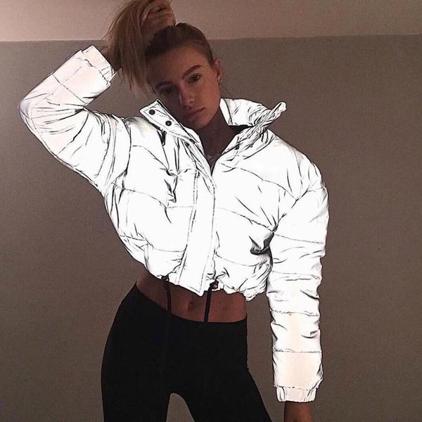 women's jackets winter warm reflective gray zipper oversized women long sleeve button loose thick cropped fashion streetwear coat, Black;brown
women's jackets winter warm reflective gray zipper oversized women long sleeve button loose thick cropped fashion streetwear coat, Black;brown