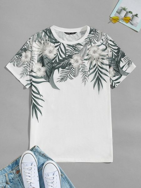 men tropical print tee y8xl#, White;black
men tropical print tee y8xl#, White;black