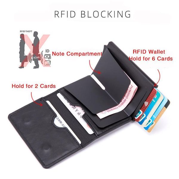 bycobecy men and women aluminum box magnet card holder pu leather smart wallet anti-theft rfid blocking id c jllmot
bycobecy men and women aluminum box magnet card holder pu leather smart wallet anti-theft rfid blocking id c jllmot
