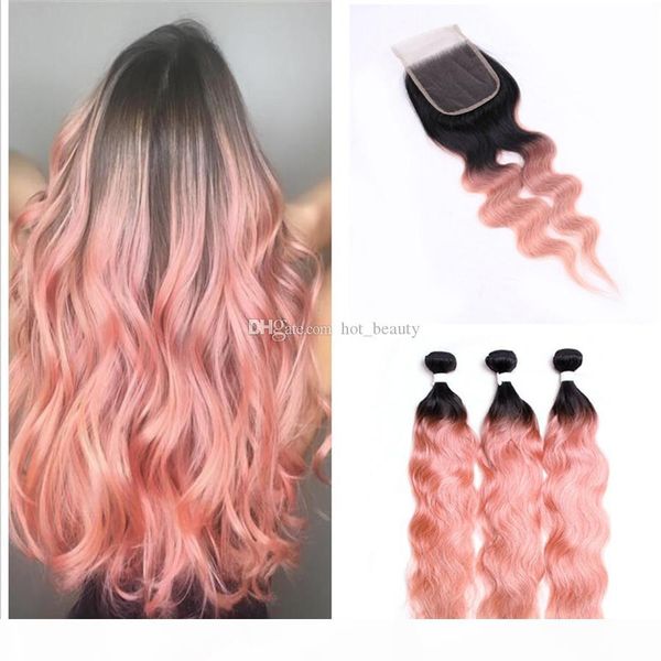 wet and wavy virgin brazilian pink human hair bundle deals 3pcs water wave with lace closure rose gold pink human hair weaves extensions, Black
wet and wavy virgin brazilian pink human hair bundle deals 3pcs water wave with lace closure rose gold pink human hair weaves extensions, Black