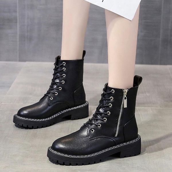 boots women genuine leather ankle motorcycle female spring autumn winter shoes woman punk botas mujer, Black
boots women genuine leather ankle motorcycle female spring autumn winter shoes woman punk botas mujer, Black