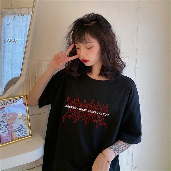 destroy what destroys you letter men t shirts and women print streetwear vintage tumblr gothic punk harajuku casual ins shirt, White;black
destroy what destroys you letter men t shirts and women print streetwear vintage tumblr gothic punk harajuku casual ins shirt, White;black