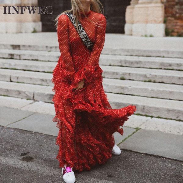 casual dresses designer runway dress 2021 autumn winter vintage red polka dot chiffon long elegant bow ruffles maxi e790, Black;gray
casual dresses designer runway dress 2021 autumn winter vintage red polka dot chiffon long elegant bow ruffles maxi e790, Black;gray