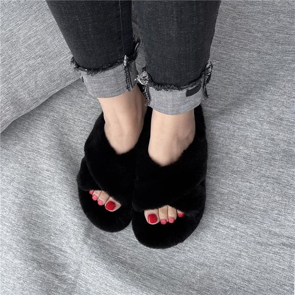 slippers woman shoes 2021 spring fashion faux fur women slip on flops slides size 36-43, Black
slippers woman shoes 2021 spring fashion faux fur women slip on flops slides size 36-43, Black