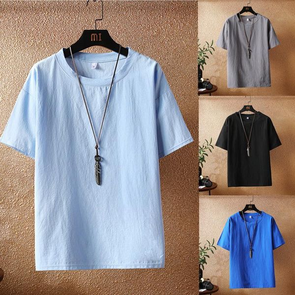 men's t-shirts solid color summer short-sleeved t-shirt cotton round neck loose skin-friendly fabric student casual for daily wear, White;black
men's t-shirts solid color summer short-sleeved t-shirt cotton round neck loose skin-friendly fabric student casual for daily wear, White;black