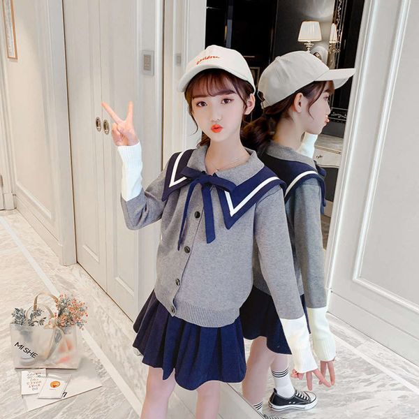 new 2021 spring children's korean girls' wear college style sweater suit two piece skirt, White
new 2021 spring children's korean girls' wear college style sweater suit two piece skirt, White