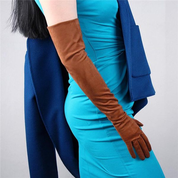 five fingers gloves fashion simple women suede unlined 60cm long evening vestido female 2021 grinding mittens tb22, Blue;gray
five fingers gloves fashion simple women suede unlined 60cm long evening vestido female 2021 grinding mittens tb22, Blue;gray