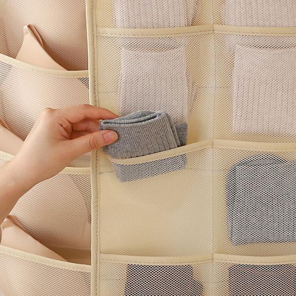 clothes hanging organizer wardrobe storage bags daily necessities dual sided wall shelf with 30 pockets rotating metal hanger
clothes hanging organizer wardrobe storage bags daily necessities dual sided wall shelf with 30 pockets rotating metal hanger
