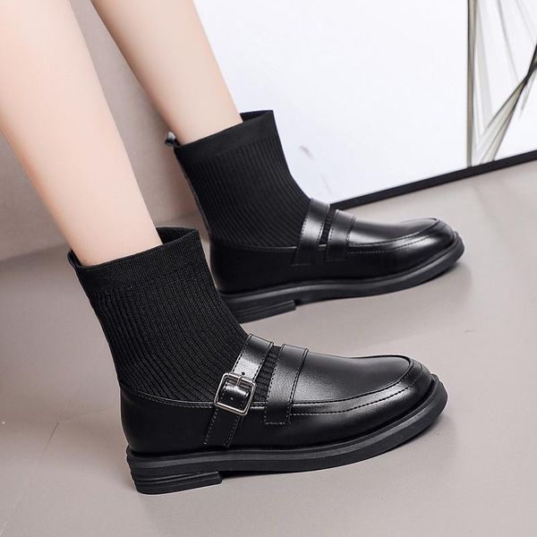 boots nice fashion women round toe low heels mid-calf for all-match comfortable socks shoes femmes bottes, Black
boots nice fashion women round toe low heels mid-calf for all-match comfortable socks shoes femmes bottes, Black