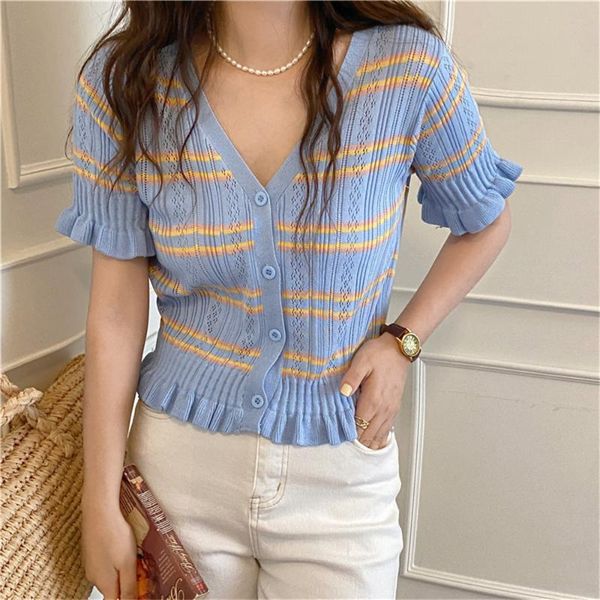 women's knits & tees alien kitty 2021 summer blue knitwear jumpers patchwork v-neck striped slim high waist sweaters loose cardigans c, White
women's knits & tees alien kitty 2021 summer blue knitwear jumpers patchwork v-neck striped slim high waist sweaters loose cardigans c, White