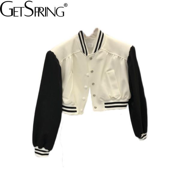 women's jackets getspring women jacket color matching stand collar ladies coat full sleeve single breasted loose casual female coats au, Black;brown
women's jackets getspring women jacket color matching stand collar ladies coat full sleeve single breasted loose casual female coats au, Black;brown