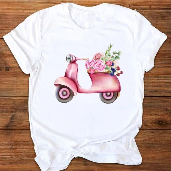 graphic floral bike fashion women short sleeve 90s printing print clothes lady tees female t shirt womens, White
graphic floral bike fashion women short sleeve 90s printing print clothes lady tees female t shirt womens, White