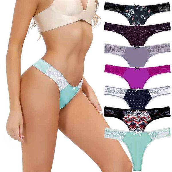 7pcs/lot random color thongs low rise cotton women's g-string t back lace women panties cute bow ladies briefs 210730, Black;pink
7pcs/lot random color thongs low rise cotton women's g-string t back lace women panties cute bow ladies briefs 210730, Black;pink