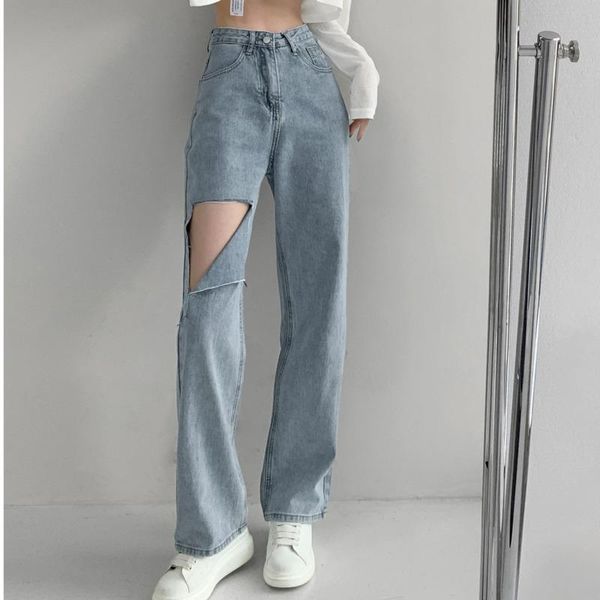 women's jeans tvvovvin 2021 fashion autumn high waist women straight loose triangle hole wide-leg pants old trousers ladies 5k9z, Blue
women's jeans tvvovvin 2021 fashion autumn high waist women straight loose triangle hole wide-leg pants old trousers ladies 5k9z, Blue