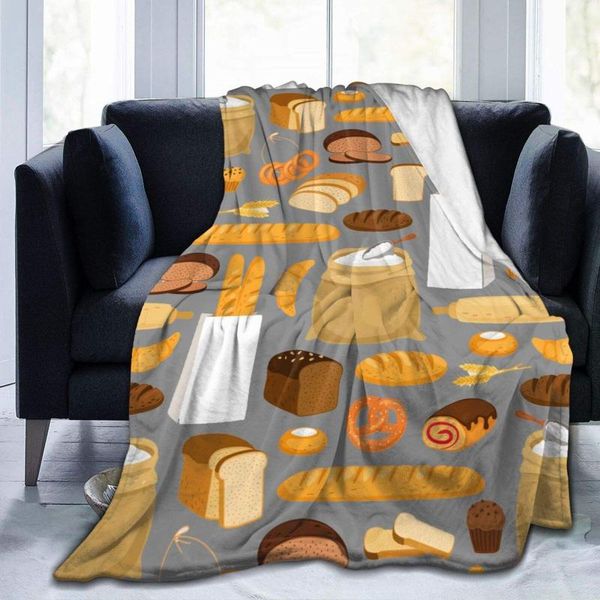blankets delicious bread blanket flannel throw lightweight cozy couch bed soft and warm plush quilt 120x150cm for teens