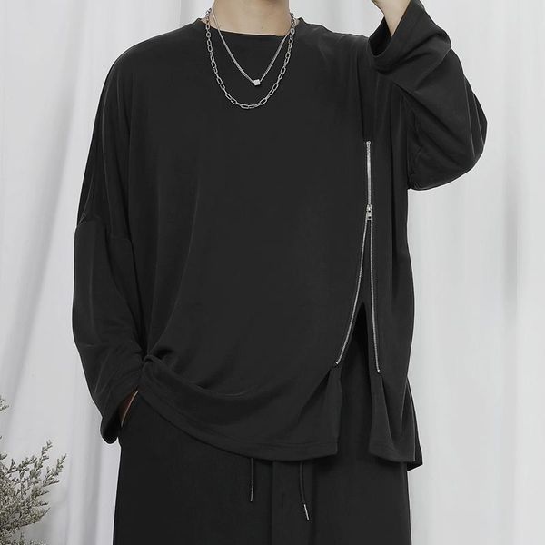 men's t-shirts long sleeve t-shirt spring and autumn yamamoto style zipper decoration hip hop street casual loose oversized shirt, White;black
men's t-shirts long sleeve t-shirt spring and autumn yamamoto style zipper decoration hip hop street casual loose oversized shirt, White;black