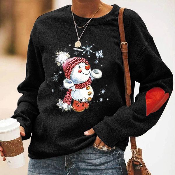 women's hoodies & sweatshirts fashion merry christmas snowman print long-sleeved pullover sweatshirt casual blouse pullovers ladies su, Black
women's hoodies & sweatshirts fashion merry christmas snowman print long-sleeved pullover sweatshirt casual blouse pullovers ladies su, Black