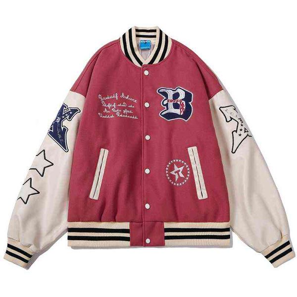 hip hop baseball jacket coat men letter b embroidery leather sleeve varsity bomber biker punk vintage fashion college jacket 211103, Black;brown
hip hop baseball jacket coat men letter b embroidery leather sleeve varsity bomber biker punk vintage fashion college jacket 211103, Black;brown
