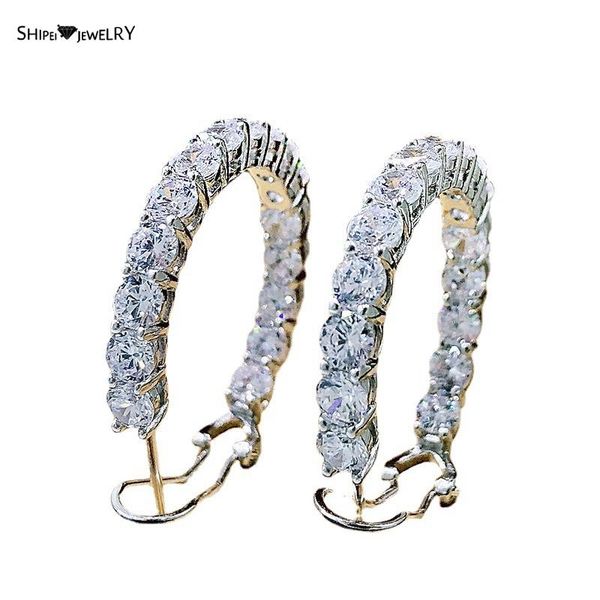 hoop & huggie shipei 100% 925 sterling silver elegant created moissanite gemstone earrings for women girl wedding party fine jewelry gift, Golden;silver
hoop & huggie shipei 100% 925 sterling silver elegant created moissanite gemstone earrings for women girl wedding party fine jewelry gift, Golden;silver