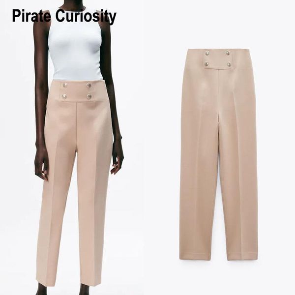 women's pants & capris summer buttoned belt female za 2021 vintage high waist false button pant casual straight leg side zip chic trous, Black;white
women's pants & capris summer buttoned belt female za 2021 vintage high waist false button pant casual straight leg side zip chic trous, Black;white