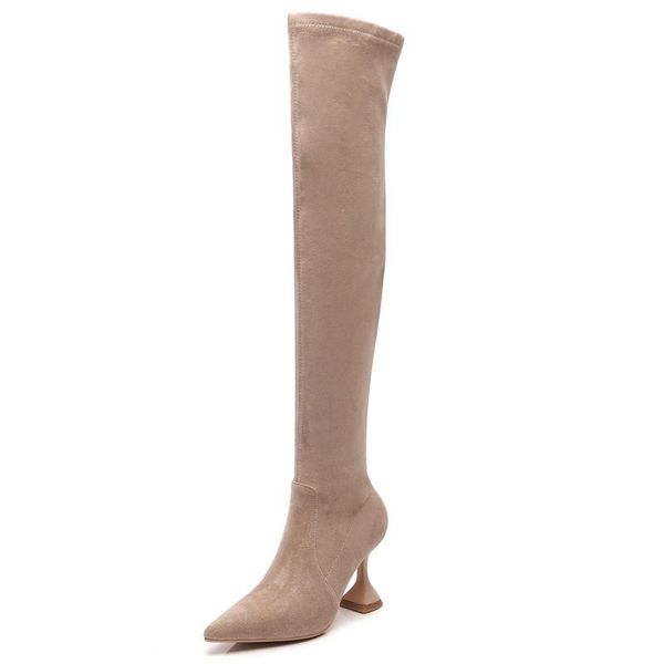 boots ladies stretch fabric over the knee high classic pointed toe fashion heterosexual mid-heel comfortable women, Black
boots ladies stretch fabric over the knee high classic pointed toe fashion heterosexual mid-heel comfortable women, Black