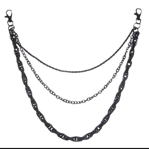 keychains punk street belt chain simple multi-layer geometric waist keychain ring clip on pant jeans men's hip hop jewelry wholesale, Silver
keychains punk street belt chain simple multi-layer geometric waist keychain ring clip on pant jeans men's hip hop jewelry wholesale, Silver