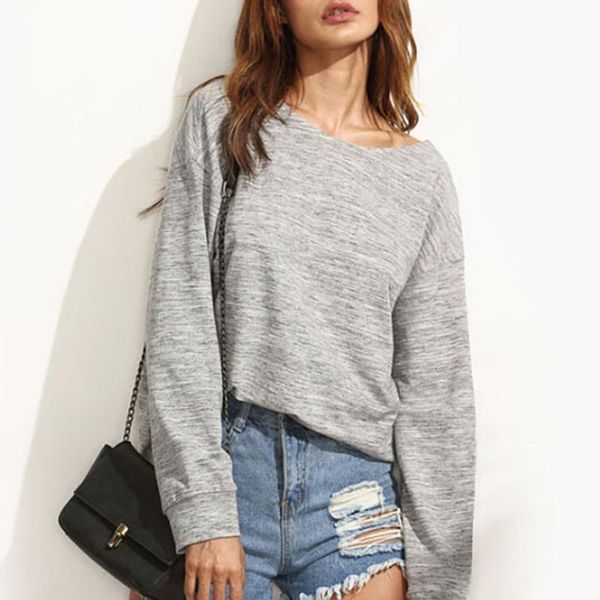 women's t-shirt harajuku t shirt women fashion plain color round neck long sleeve autumn basic solid causal mujer camisetas, White
women's t-shirt harajuku t shirt women fashion plain color round neck long sleeve autumn basic solid causal mujer camisetas, White