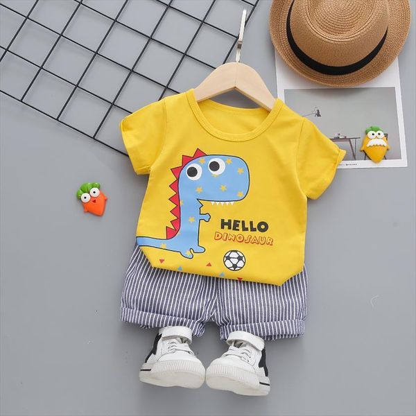 childrens suit clothes summer baby cartoon kids t shirt football dinosaur short boy outfit leisure children clothing set 1, White
childrens suit clothes summer baby cartoon kids t shirt football dinosaur short boy outfit leisure children clothing set 1, White