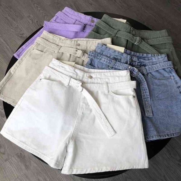 korean white blue jean shorts women high waisted denim jeans feminino summer black 's lace up for 210603, White;black
korean white blue jean shorts women high waisted denim jeans feminino summer black 's lace up for 210603, White;black