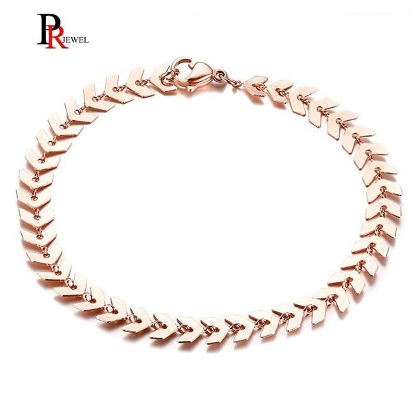 link, chain chic arrow links bracelets for women 585 rose gold tone stainless steel female temperament fish bone pulsera 7.08", Black
link, chain chic arrow links bracelets for women 585 rose gold tone stainless steel female temperament fish bone pulsera 7.08", Black